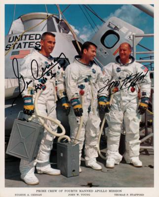 Lot #298 Apollo 10 (2) Signed Photographs - Image 1