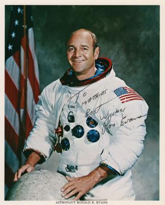 Lot #300 Apollo 17: Gene Cernan and Ron Evans (2) Signed Photographs - Image 2