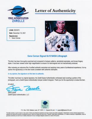 Lot #300 Apollo 17: Gene Cernan and Ron Evans (2) Signed Photographs - Image 3
