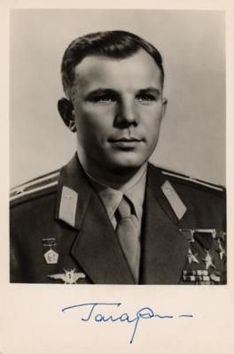 Lot #308 Yuri Gagarin Signed Photograph - Image 1