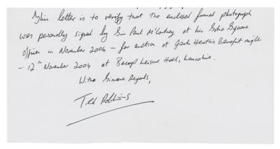 Lot #458 Beatles: Paul McCartney Signed Photograph - Image 3