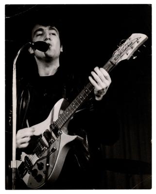 Lot #457 Beatles: John Lennon Signed Large-Format Photograph Inscribed to Astrid Kirchherr - Image 1