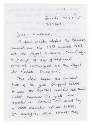 Lot #453 Beatles Signatures from Cambridge's Regal Cinema - Image 3