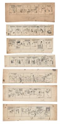 Lot #79 Theodore Roosevelt: Wallace Goldsmith (7) Original Comic Strips - Image 1