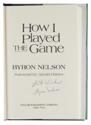 Lot #733 Golf: Sam Snead and Byron Nelson (3) Signed Books - Image 4