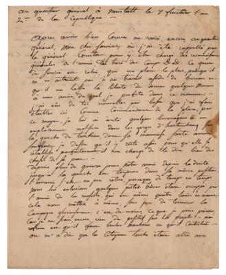Lot #257 Claude Francois de Malet Autograph Letter Signed - Image 1