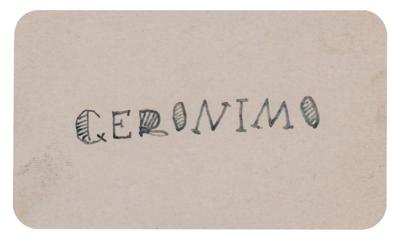 Lot #131 Geronimo Signature with Rare 1897 Letter from His Portrait Painter E. A. Burbank - Image 1