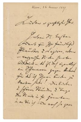 Lot #436 Johannes Brahms Autograph Letter Signed - Image 1