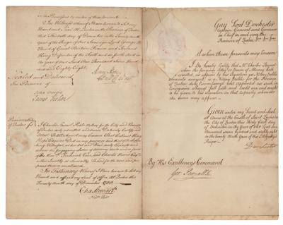 Lot #229 Guy Carleton Document Signed - Image 1