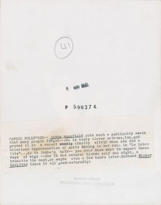 Lot #659 Jayne Mansfield (3) Original Photographs - Image 3