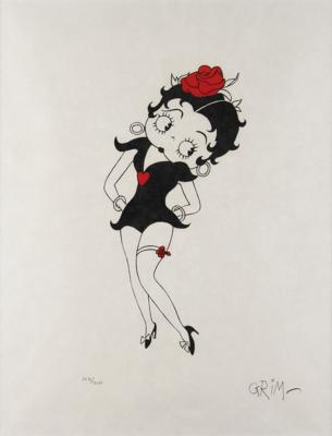 Lot #380 Grim Natwick Signed Lithograph - 'Betty Boop: Samba I' - Image 1