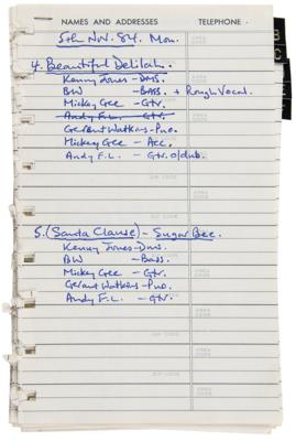 Lot #467 Rolling Stones: Bill Wyman Handwritten Recording Session Notes - Image 1