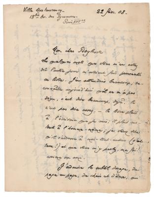 Lot #412 Andre Gide Autograph Letter Signed - Image 1