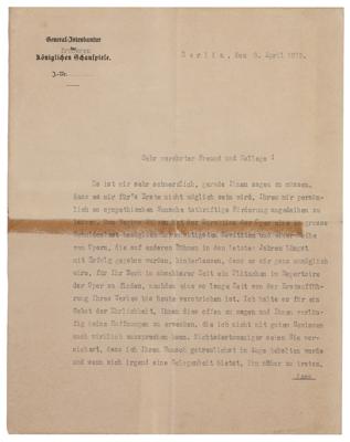 Lot #477 Richard Strauss Typed Letter Signed - Image 1