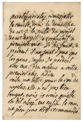 Lot #107 Marie Antoinette Handwritten Letter to Austrian Ambassador - Image 1