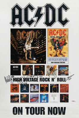 Lot #492 AC/DC Signed Poster - Image 1