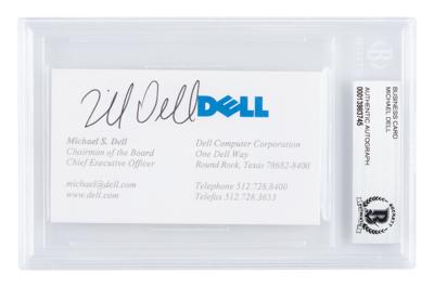 Lot #153. Michael Dell Signed Business Card