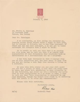 Lot #354 Rockwell Kent (2) Signed Items - TLS and Signature - Image 1