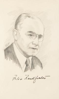 Lot #161 Felix Frankfurter Signed Sketch - Image 1