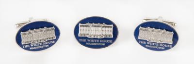 Lot #88 Donald Trump Presidential Jewelry Gifts: Cufflinks and Lapel Pin - Image 2