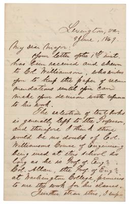Lot #254 George Washington Custis Lee Autograph Letter Signed - Image 1