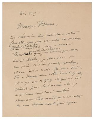 Lot #332 Henri Matisse Autograph Letter Signed - Image 1