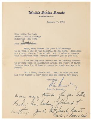 Lot #30 John and Jacqueline Kennedy (2) Typed Letters Signed: 