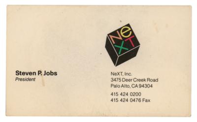 Lot #5009. Steve Jobs NeXT Business Card