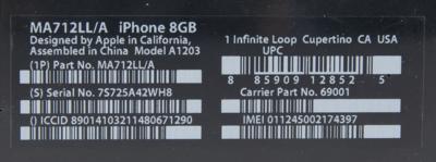 Lot #5033 Apple iPhone (First Generation, Sealed 8GB) - Image 6