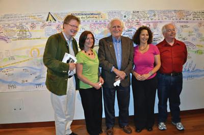 Lot #5063 Douglas Engelbart Signed and Hand-Drawn Mural: A Timeline for 'The Co-Evolution of Human and Tool Systems' - 24 Feet Long - Image 8