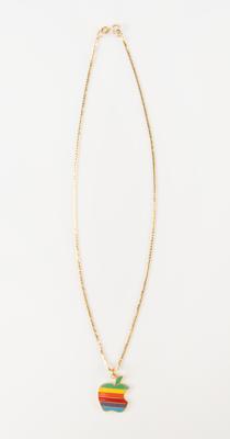Lot #5039 Apple 'Rainbow' Logo Prototype Necklace and Earrings - Image 2