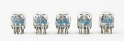Lot #5056 Nixie Tubes (5) with Rare National Electronics Misprint - Image 1