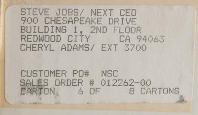 Lot #5026 NeXT Sound Box Addressed to Steve Jobs - Image 6