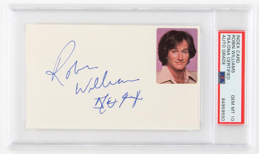 Robin Williams Signature - PSA GEM MT 10 | RR Auction