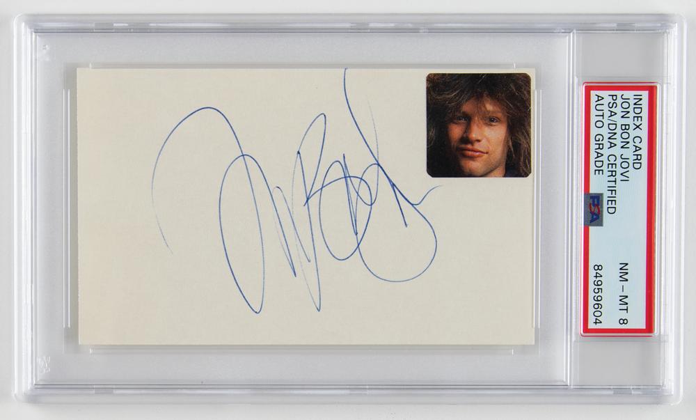 Jon Bon Jovi Signature - PSA NM-MT 8 | RR Auction