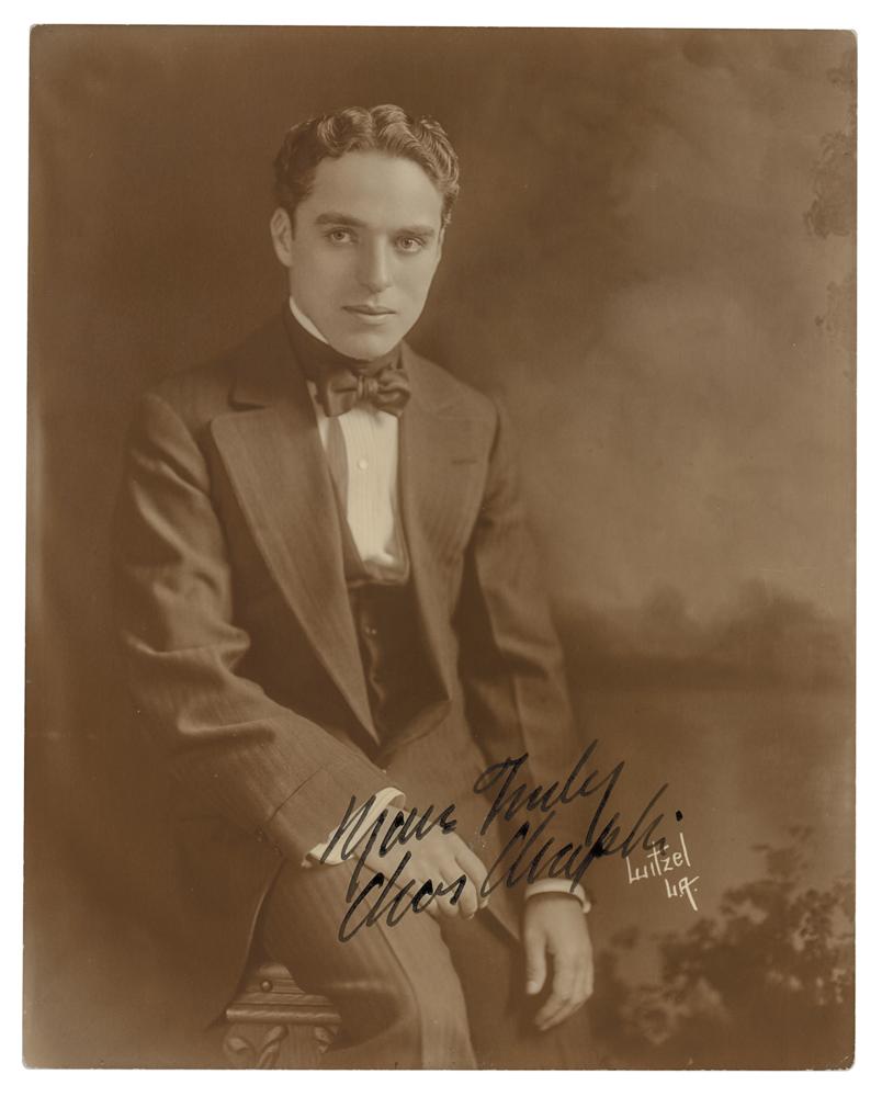 Charlie Chaplin Signed Photograph by Witzel of Los Angeles | RR