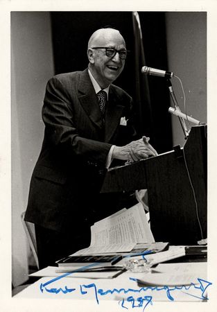 Lot #210 Karl Menninger (4) Signed Photographs - Image 1