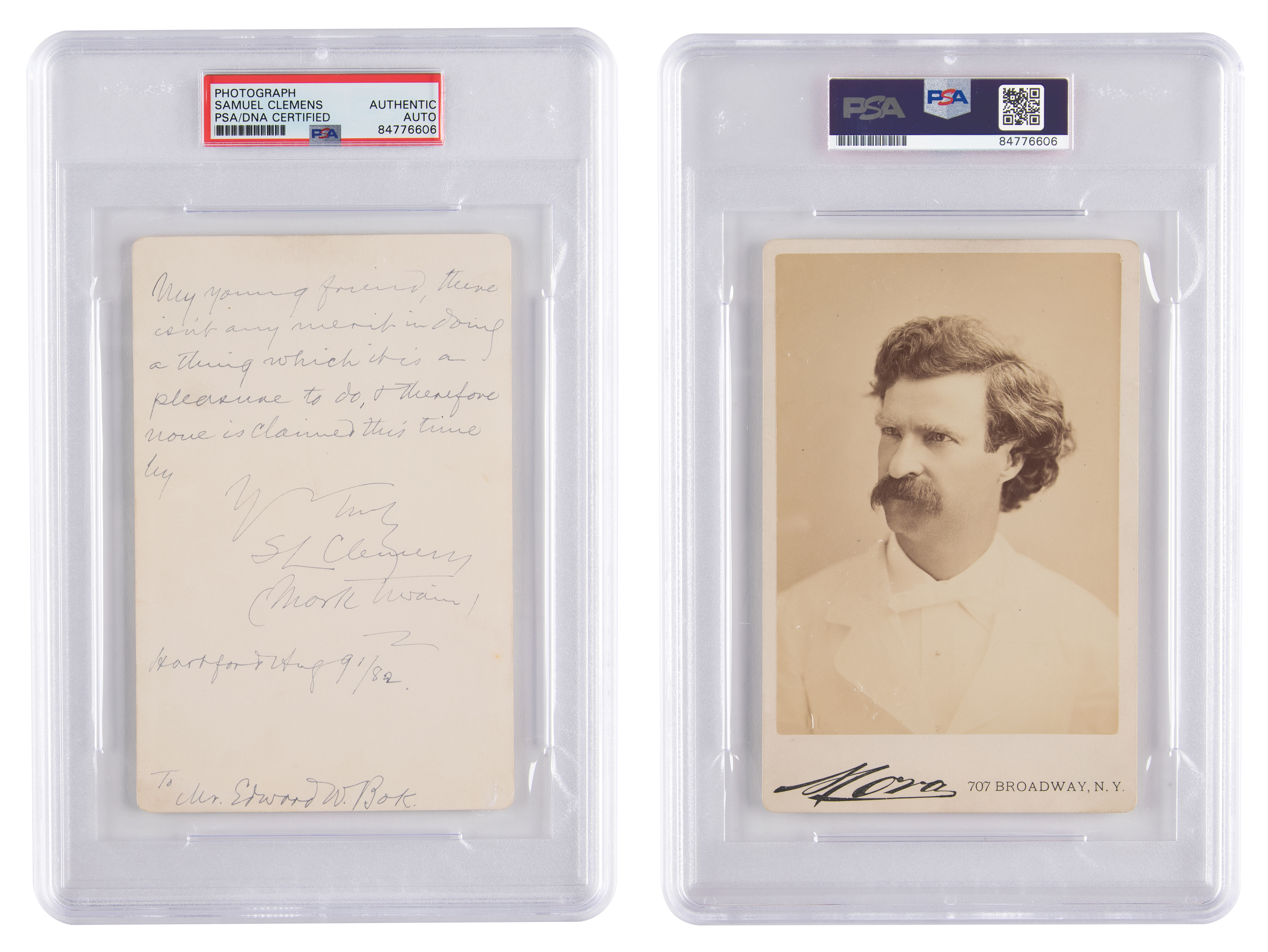 Lot #367 Samuel L. Clemens Signed Photograph - Image 1