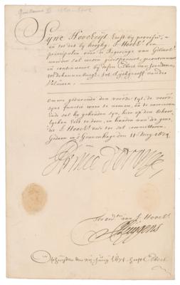 Lot #127 King William III Document Signed - Image 1
