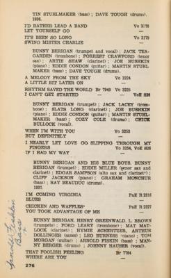 Lot #518 Jazz Legends: Hot Discography Multi-Signed Book with Over 40 Signatures, Including Fats Waller, Joe 'Tricky Sam' Nanton, Jimmie Blanton, and Louis Armstrong - Image 7