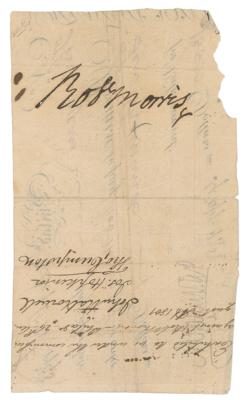 Lot #116 Robert Morris Document Signed - Image 1