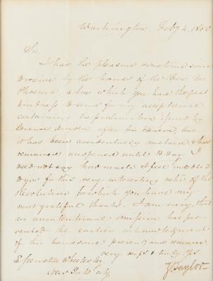 Lot #16 Zachary Taylor Letter Signed as President on Benedict Arnold - Image 2