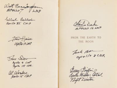 Lot #277 Apollo Astronauts (7) Signed 'From the Earth to the Moon' Book - Image 1