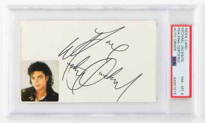 Michael Jackson Signature - PSA NM-MT 8 | RR Auction
