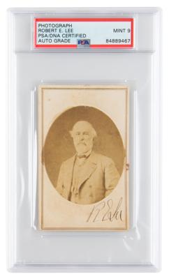 Lot #243 Robert E. Lee Signed Photograph in Confederate Uniform - PSA MINT 9 - Image 1