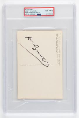 Lot #323 Andy Warhol Signed Postcard - PSA NM-MT 8 - Image 1