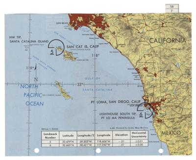 Lot #281 Apollo 9 Flown Landmark Map Checklist Page - Image 1