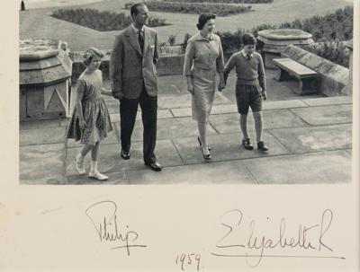 Lot #136 Queen Elizabeth II and Prince Philip Signed Christmas Card - Image 1