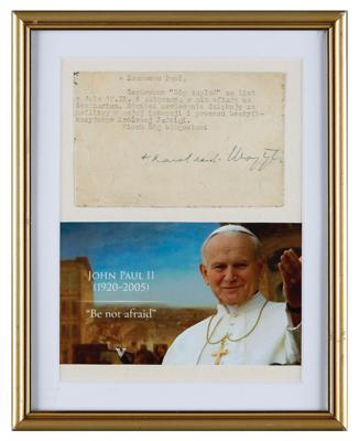 Lot #218 Pope John Paul II Typed Letter Signed - Image 1