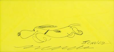 Lot #340 Charles Schulz Signed Sketch of Snoopy - Image 1